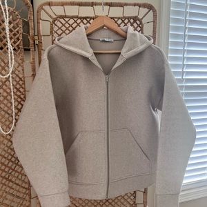 Zara , new , soft neoprene effect bomber, S